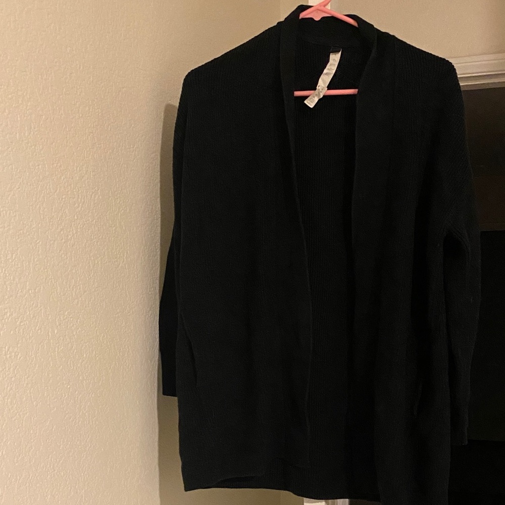 Lululemon Black Open Front Cardigan